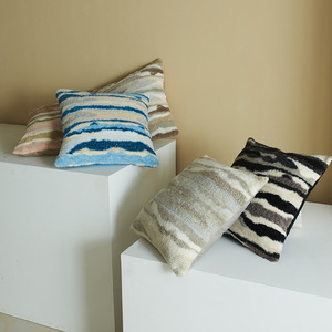 Housse de <span class=keywords><strong>coussin</strong></span> décorative <span class=keywords><strong>pas</strong></span> chère en peluche imprimée, motif géométrique patchwork <span class=keywords><strong>à</strong></span> pois, pour la maison, <span class=keywords><strong>45x45</strong></span> cm - Product Image 6