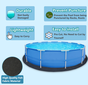 Round <b>Pool</b> <b>Liner</b> Pad, Durable <b>for</b> Above Ground Swimming <b>Pools</b>, Prevent Punctures and Extend The Life of Swimming <b>Pool</b> - Product Image 3
