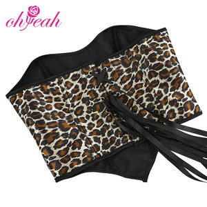 Top Quality Woman 9 pezzi di plastica ossa leopardate con stampa sulla spalla bustier stile lusso con cerniera <span class=keywords><strong>corsetto</strong></span> - Product Image 5