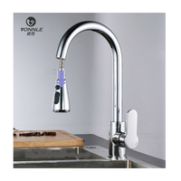 Robinet de cuisine moderne avec tête de pulvérisation ABS + acier inoxydable électroplaqué multifonction Garantie 1 an VONNIE VN-P11