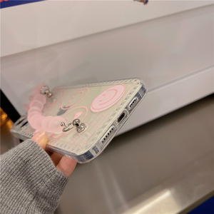 Elaborato divertente Design Smlie con bracciale orso custodia morbida in TPU trasparente per iphone 12 Pro Max - Product Image 5