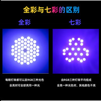 Projecteur PAR RGB 36W 36 LED DMX512 avec télécommande, lumière blanche neutre 4100K, en aluminium et plastique, prise US, pour fêtes et DJ