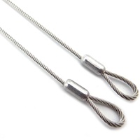 Câble en acier inoxydable galvanisé, 50 pièces, 1.5mm avec Clips de fils, écrous d'aile