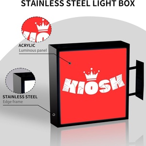 Custom Double Sided <b>LED</b> <b>Light</b> Box <b>Sign</b> Waterproof Square Advertising Logo Lightbox for Outdoor Shop, Bar, Cafe, Restaurant - Product Image 5