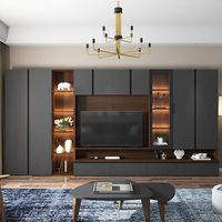 Elegant Modern Luxury Living Room <strong>Wall</strong> <strong>Mounted</strong> <strong>Floating</strong> <strong>TV</strong> Cabinets Custom