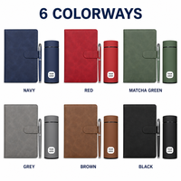 Ensemble cadeau de carnet en cuir PU A5 avec logo personnalisé, fermoir magnétique, stylo et tasse isotherme pour réunion d'affaires, souvenir d'entreprise