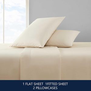 King Fitted Bed Sheet Set 100% Cotton <strong>Percale</strong> 400TC European Style Solid Customizable Color Soft Breathable Lightweight <strong>Bedding</strong> - Product Image 6