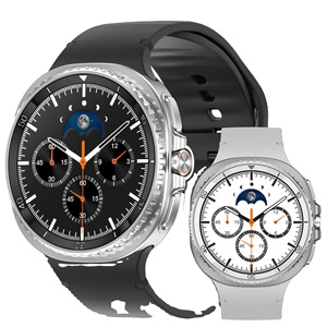 Reloj Inteligente con Caja Redonda de Acero Inoxidable, Correa de Silicona, Pantalla AMOLED, Cronógrafo, Pantalla Táctil, Unisex, 41-43 mm - Product Image 1