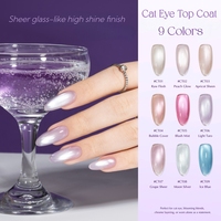 HEMA TPO Free 3 en 1 Chrome Cat Eye Top Coat Set 9 Couleurs Magnétique Sans Résidu Vernis Gel UV pour Nail Art Salon Usage Professionnel Vente en Gros