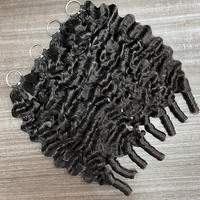 Alibaba Meilleures Ventes Extensions de Cheveux Humains au Crochet Effet Plume, Cheveux Vierges Brésiliens Bouclés Birmans, Nœuds Invisibles pour Tressage, Fournisseur