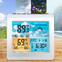 Reloj Meteorológico Digital Inalámbrico para el Hogar con Pronóstico, Reloj Despertador, Termómetro, Higrómetro, Sensor Exterior, Estación Meteorológica