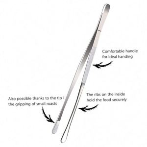 Pinzas de Cocina Kingwise de Acero Inoxidable de 12 Pulgadas, Pinzas Largas para Alimentos con Puntas Dentadas, Pinzas para Cocinar - Product Image 6