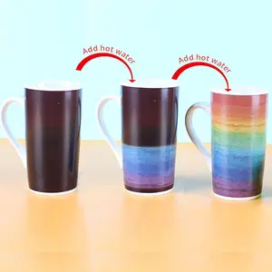 China Factory Low Price heat changing coffee mug color ceramic change of good quality 18.6OZ coffee mug