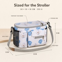 Sac à couches pour bébé personnalisé OEM ODM sous marque privée, organisateur de poussette suspendu en tissu Oxford à motifs imprimés, vente en gros