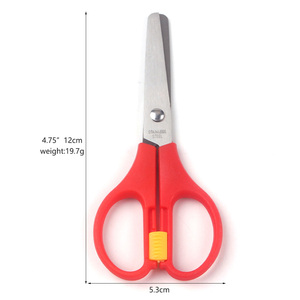 <span class=keywords><strong>Ciseaux</strong></span> de sécurité <span class=keywords><strong>pour</strong></span> enfants en acier inoxydable rouge à pointe arrondie avec règle graduée, <span class=keywords><strong>pour</strong></span> étudiants, travaux manuels, bricolage, modèle rouge - Product Image 3