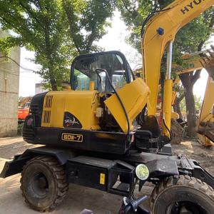Vente flash : Mini-excavatrice à roues d'occasion coréenne 6t hyundai 60w-7, hyundai 60-7 70 80 90 Excavatrices d'occasion en stock - Product Image 2