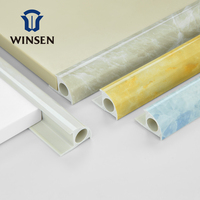 Profilé d'angle rond moderne en PVC pour carrelage d'appartement, idéal pour la décoration des bords de marbre et l'utilisation dans les salles de bain