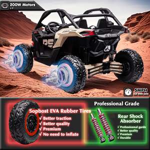 BRP CAN-AM 24V Çocuk UTV'si <span class=keywords><strong>2</strong></span> Kişilik Uzaktan Kumandalı Arazi Buggy'si Elektrikli Araç 4 Tekerlekli EVA Lastikler Müzik Çalma <span class=keywords><strong>2</strong></span>-4 Yaş - Product Image 2