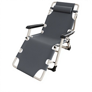 <span class=keywords><strong>Chaise</strong></span> de sieste pliante inclinable pour pause déjeuner, structure en acier, mobilier d'extérieur moderne et minimaliste, <span class=keywords><strong>chaise</strong></span> portable à dossier pour une assise relaxante - Product Image 1