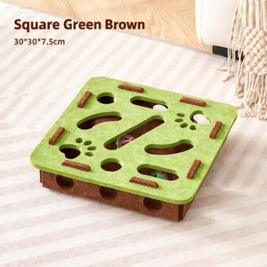 Kotak penyimpan mainan artefak dapat dimiringkan dengan lubang labirin kucing peliharaan klasik berbentuk kotak yang ramah lingkungan - Product Image 3