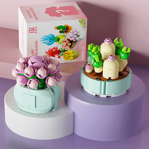 Bán buôn Chất lượng cao <span class=keywords><strong>3D</strong></span> trang trí chậu cây mô hình khối xây dựng cho trẻ em Kỹ thuật lắp ráp đồ chơi giáo dục - Product Image 4
