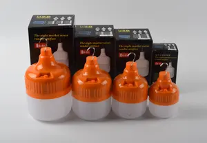 Venta al por mayor, fabricante de China, 10000k E27 24v 10w 20w 30w 40w 50w 60w 80w 100w T de emergencia bombilla Led recargable