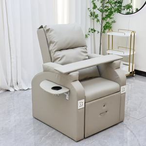 Chaise de salon de beauté de haute qualité, luxueuse, réglable, électrique, pour pédicure, spa pour les pieds, massage, sans plomberie, avec bol portable - Product Image 3