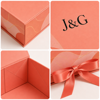 Boîte rigide magnétique pliable de luxe personnalisée pour cadeaux de Ramadan, bijoux de mariage, avec ruban, revêtement UV et impression en relief