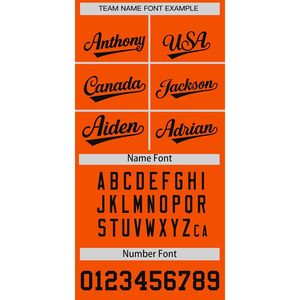 Veste universitaire personnalisée unisexe pour adulte, à capuche, style baseball, avec nom, numéro et logo d'équipe brodés, orange et noir - Product Image 5