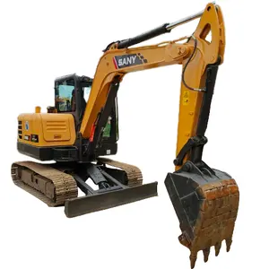 Sany SY60C máquinas de construção marca original segunda mão usado escavadeira hidráulica melhor preço alta qualidade