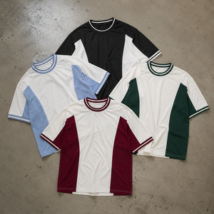 T-shirt da uomo in cotone muslin 24s, tinta unita, anti-macchia, personalizzabile, importata, di marca - Product Image 3