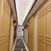 Diviseur autoportant en bois massif de Style chinois peint à la main écran pliant en bois creux pour chambre salon pliable