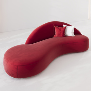 El área de descanso del sofá de forma irregular sirve para tiendas de ropa y salones de belleza para mujeres negras que ofrecen un sofá de lujo informal - Product Image 4