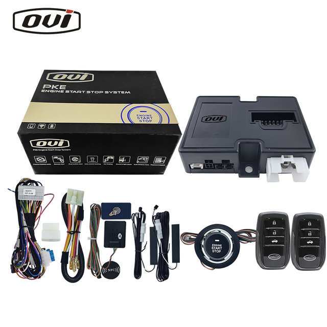 OVI 9310 Car Alarm Immobilizer Vehicle Remote Starter Push Button Start Kit PKE Car Security System Factory