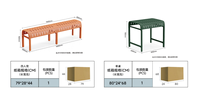 LIVRAISON AUX ÉTATS-UNIS Ensemble de table et de chaises en plastique d'extérieur résistant aux intempéries pour 10 personnes, moderne, pour villa et jardin |   En stock, expédition immédiate