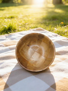 Bol artisanal en bois naturel, sans produits chimiques, écologique, surface facile à nettoyer, pour salades, foyers soucieux de leur santé, végétaliens - Product Image 3