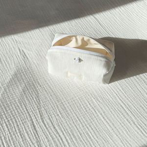 Wholesale Rose Decor Cotton Makeup Customizable Large Capacity <b>Zipper</b> Pouch Cosmetic Portable <b>Storage</b> <b>Bag</b> - Product Image 6