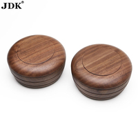 Récipient de savon à raser en bois de noyer personnalisé bol de savon à raser en bois tasse de savon avec couvercle
