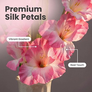 Fleurs artificielles réalistes en gros : Gladiolus et Orchidées Épée en soie à longue tige pour mariages, Pâques, <span class=keywords><strong>d</strong></span>écorations de maison et de fêtes - Product Image 5