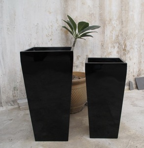 Jardinières carrées en fibre de verre modernes, légères, écologiques, durables, pour la décoration de <span class=keywords><strong>jardin</strong></span>, utilisation extérieure et domestique, capacité 8L, pour la culture. - Product Image 3