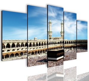 Pintura islámica de arquitectura religiosa, 5 paneles, arte de pared, 5 piezas - Product Image 6