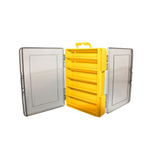 Boîte à pêche portable <span class=keywords><strong>en</strong></span> plastique PP double couche 135*105mm, 12 compartiments, étui de rangement pour leurres de pêche, boîte étanche pour rivière - Product Image 3