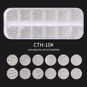 12 compartiments de perles de caviar en métal de tailles variées, mini-billes en acier inoxydable pour la décoration d'ongles - Product Image 6