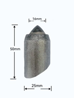 Foret de forage rocheux dur BR3 / Dents en carbure pour alésoir HDD / Dents de tarière de forage soudées pour baril de carottage de plateforme de forage