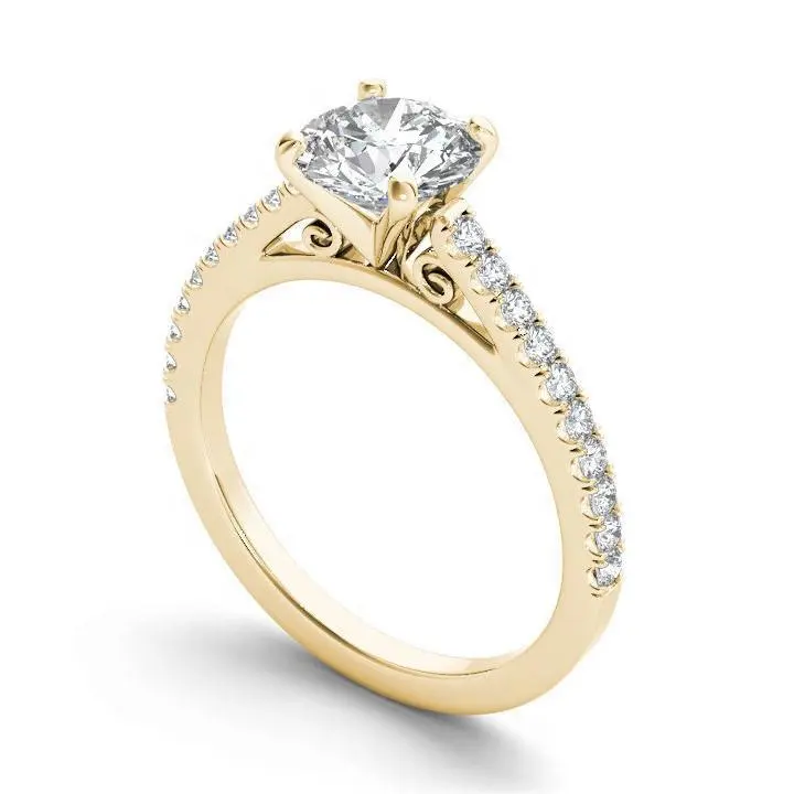 DiamondX แหวนแต่งงานผู้หญิงเพชร 3 กะรัต ทองคําขาว 18k แบบกําหนดเอง