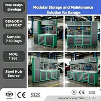 Gabinete de Herramientas Modular de Acero Resistente Personalizable OEM, Moderno, Combinado, con 14 Cajones, Cerradura con Llave, Capacidad de Carga de 1000 kg, 5 Años de Garantía Contra la Oxidación