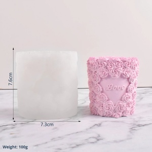 Molde de Silicona para Velas en Forma de Corazón TangChu Love Rose, Molde de Yeso para Aromaterapia, Regalo de San Valentín, Manualidades - Product Image 2