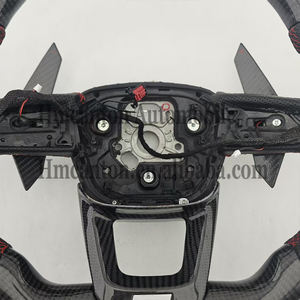 Volante Deportivo de Fibra de Carbono y Cuero en Oferta para Modelos Audi A3 A4 A4L A5 A7L A8 5 7 B9 A6 R8 - Product Image 4