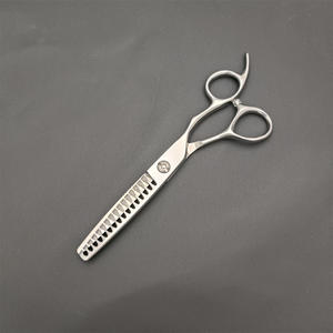 Ciseaux professionnels d'éclaircissement de 6 pouces à 16 dents en acier inoxydable 440C pour coiffeur, à pointe arrondie, manche moyen - Product Image 5