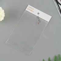 Sac en plastique transparent mini BOPP avec fermeture autocollante, accessoire OPP pour l'emballage de bijoux, pour boucles d'oreilles